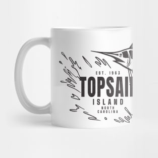 Vintage Marlin Fishing at Topsail Island, North Carolina Mug